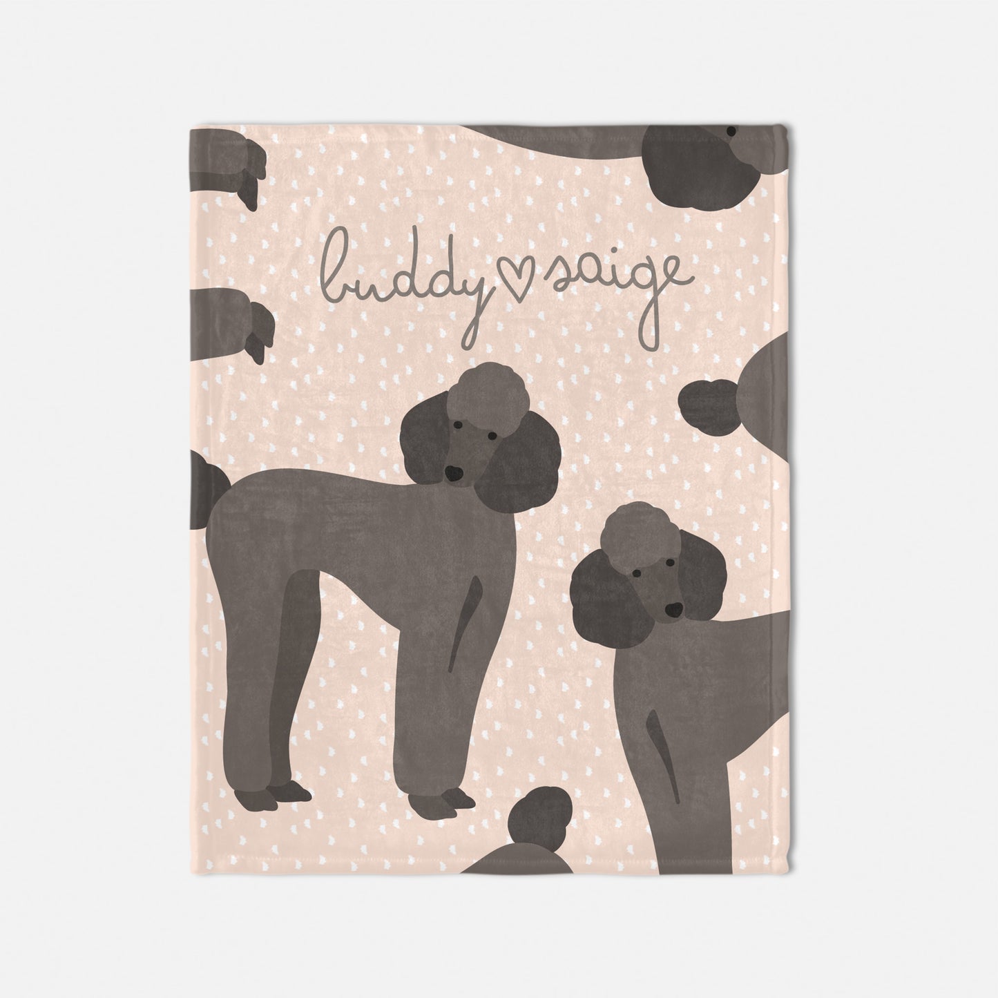 Poodle Dog Personalized Baby Blanket