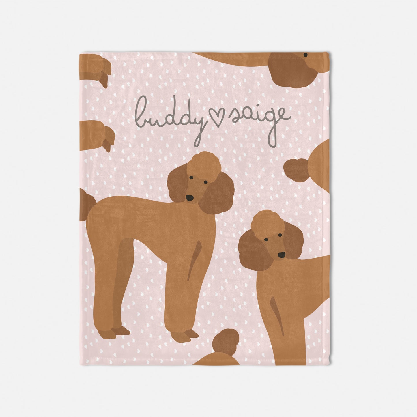 Poodle Dog Personalized Baby Blanket