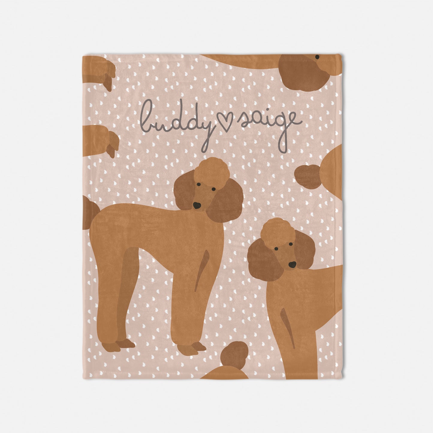 Poodle Dog Personalized Baby Blanket
