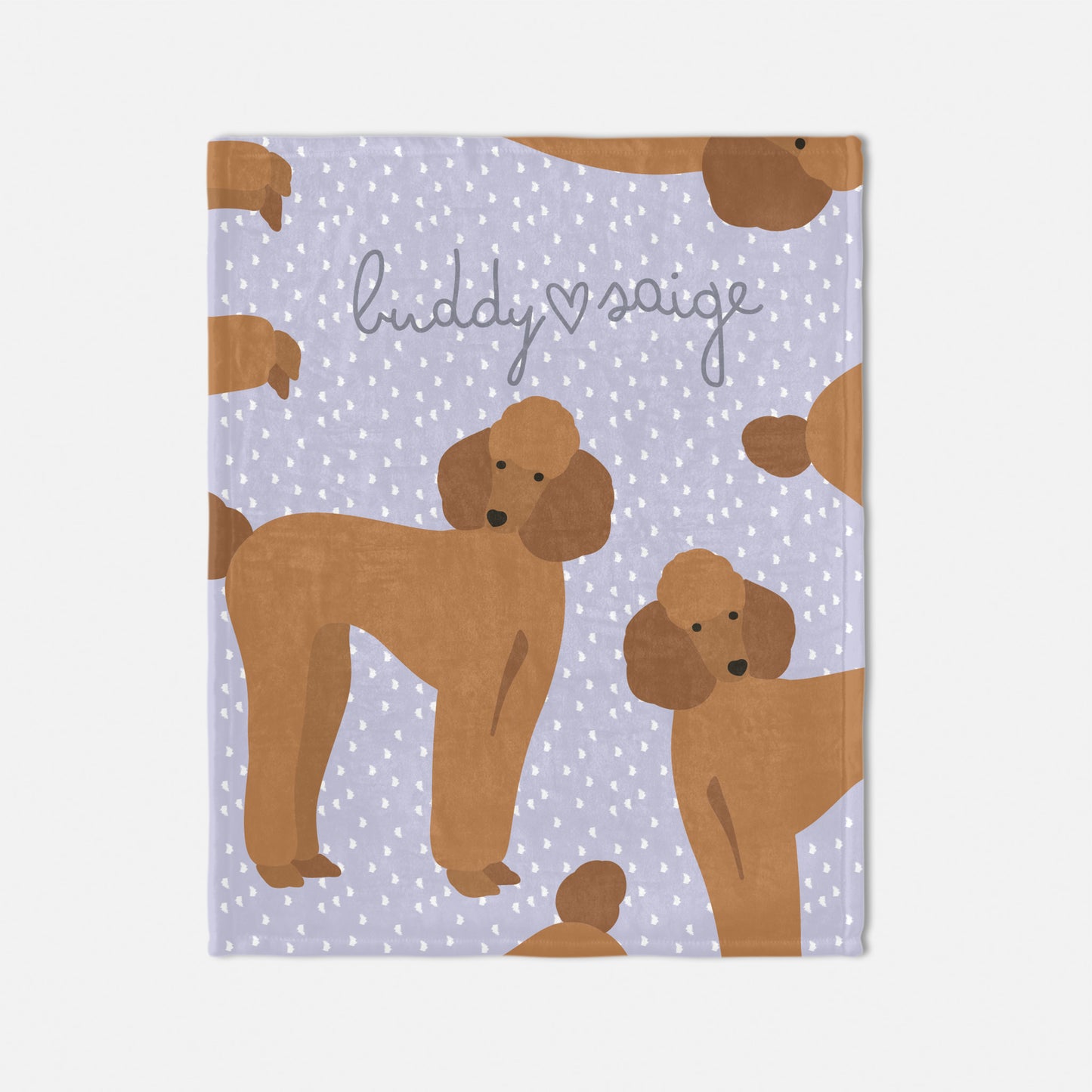 Poodle Dog Personalized Baby Blanket