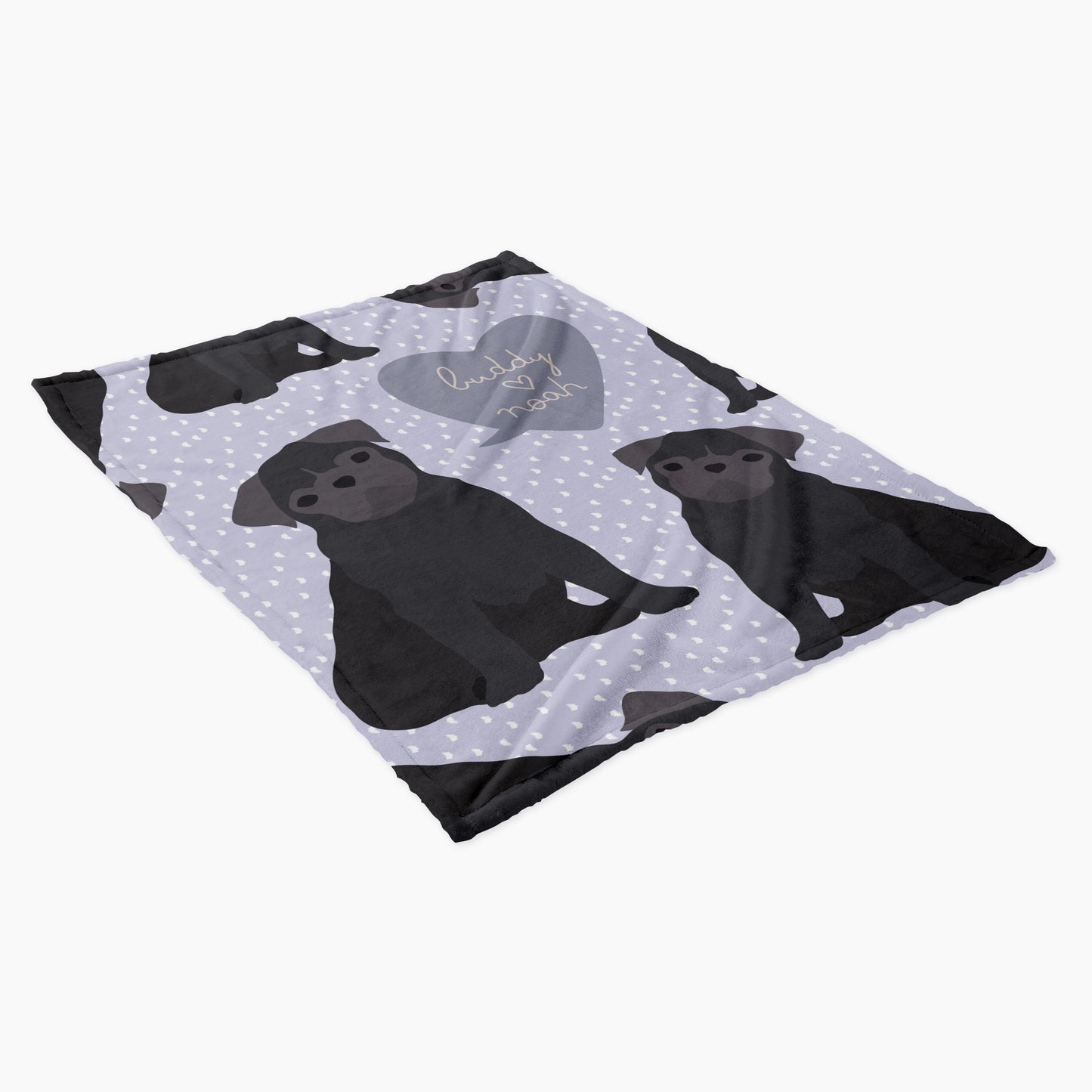 Pug Dog Personalized Baby Blanket