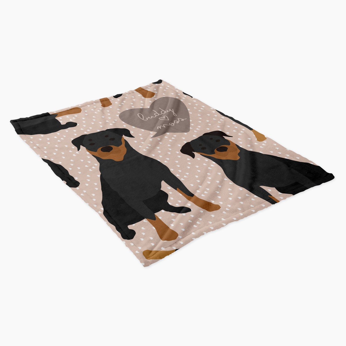 Rottweiler Dog Personalized Baby Blanket