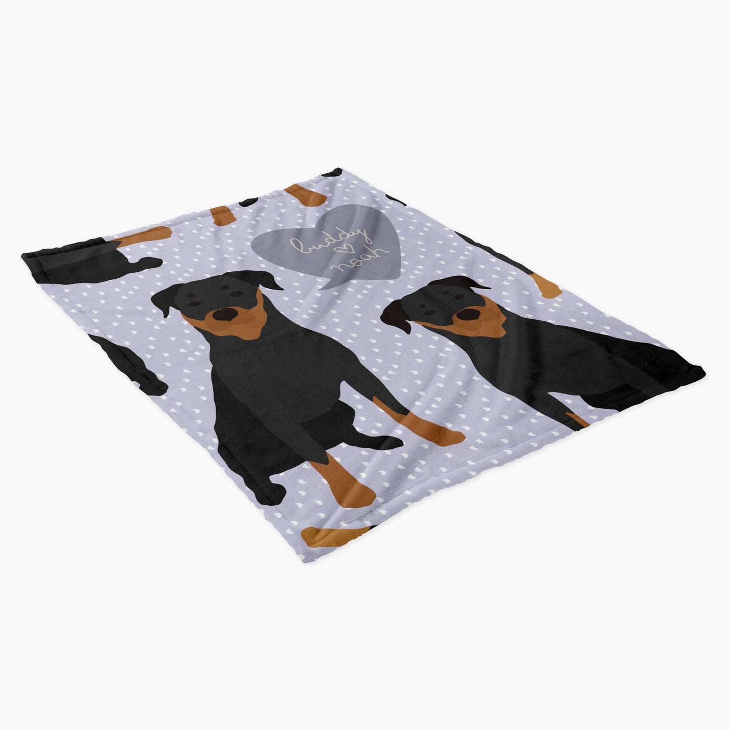 Rottweiler Dog Personalized Baby Blanket