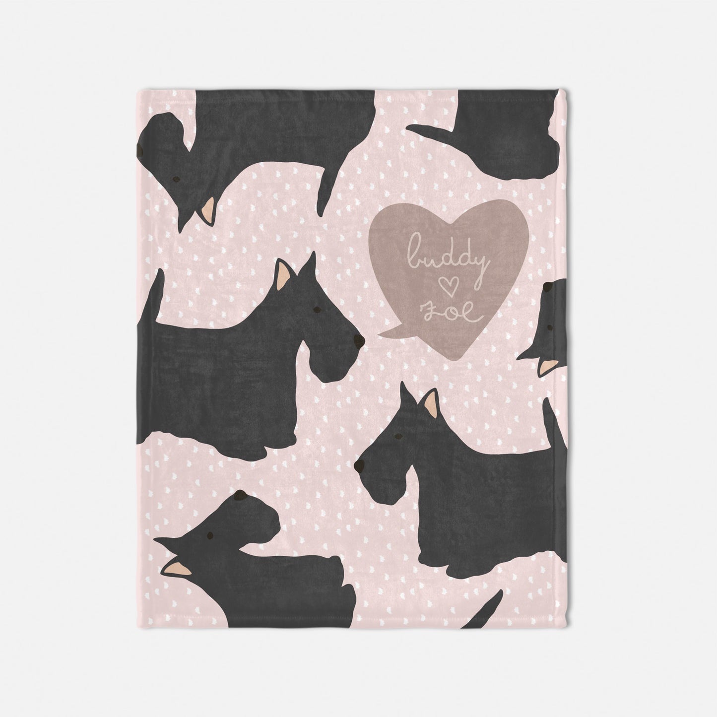 Scottish Terrier Dog Personalized Baby Blanket