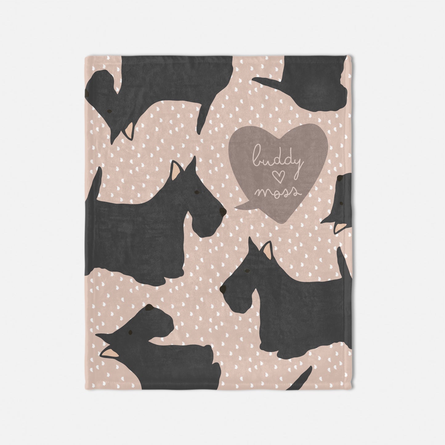 Scottish Terrier Dog Personalized Baby Blanket