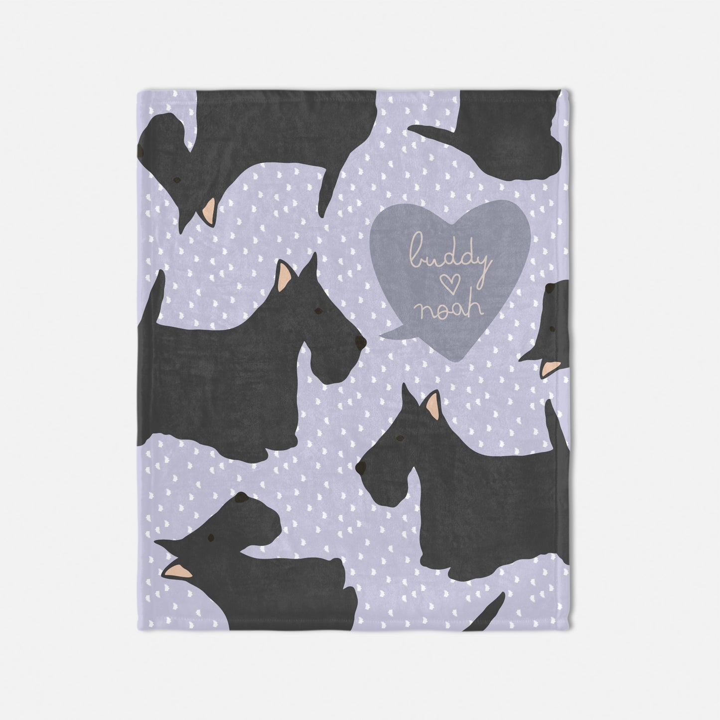 Scottish Terrier Dog Personalized Baby Blanket