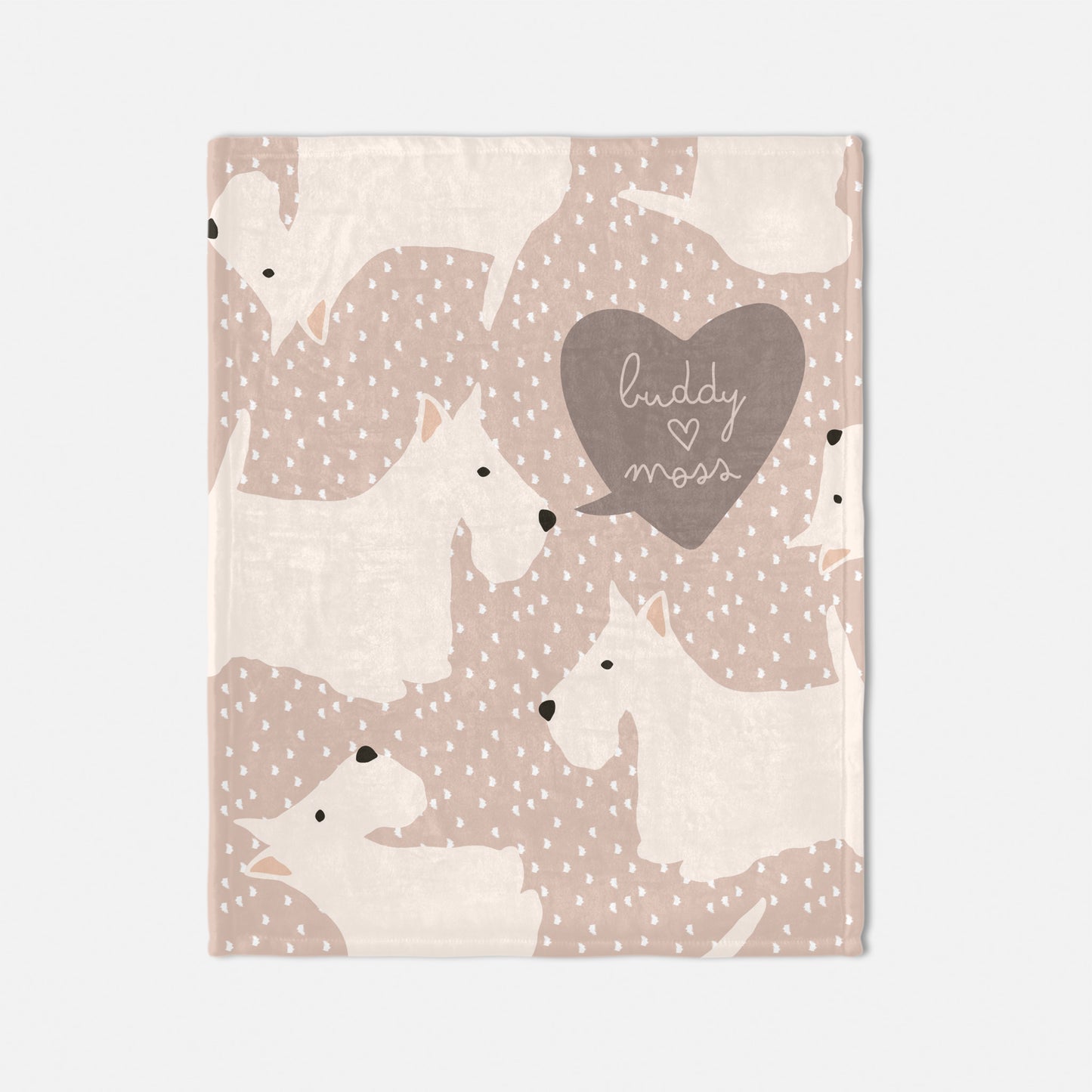 Scottish Terrier Dog Personalized Baby Blanket