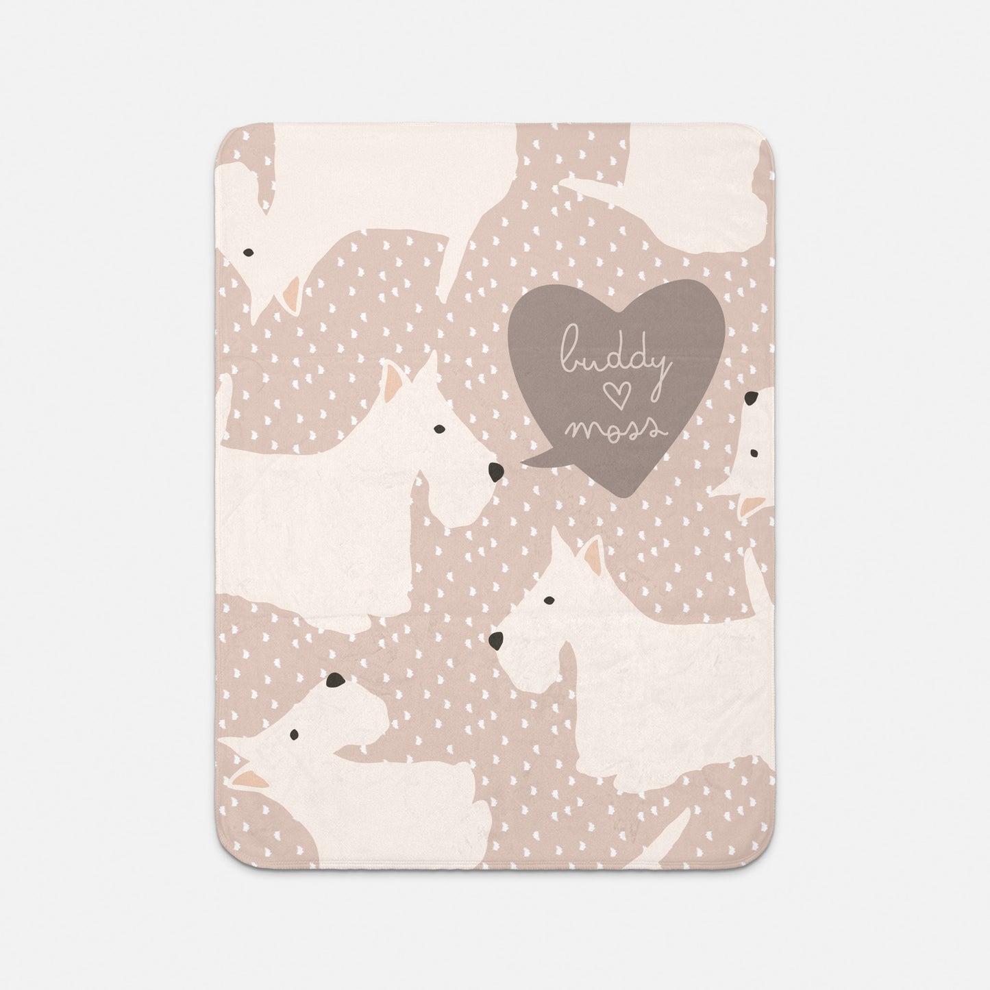 Scottish Terrier Dog Personalized Sherpa Baby Blanket