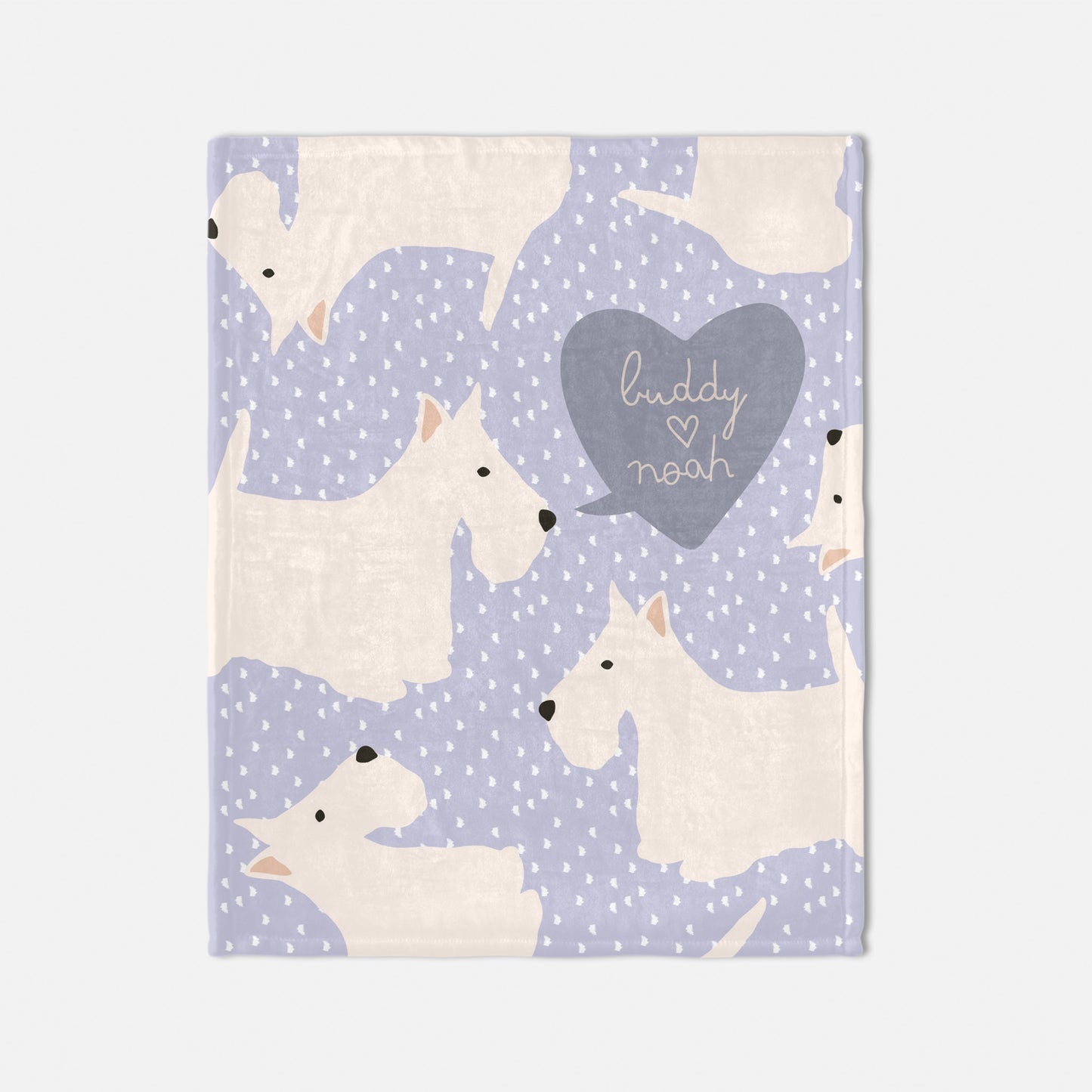 Scottish Terrier Dog Personalized Baby Blanket