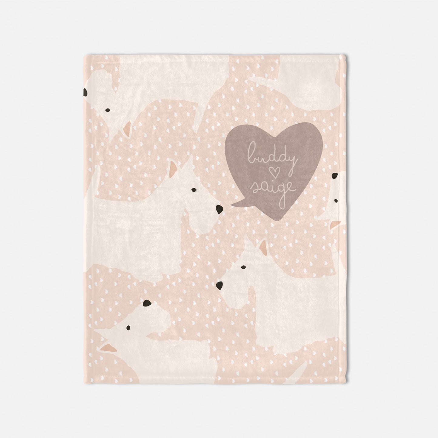 Scottish Terrier Dog Personalized Baby Blanket