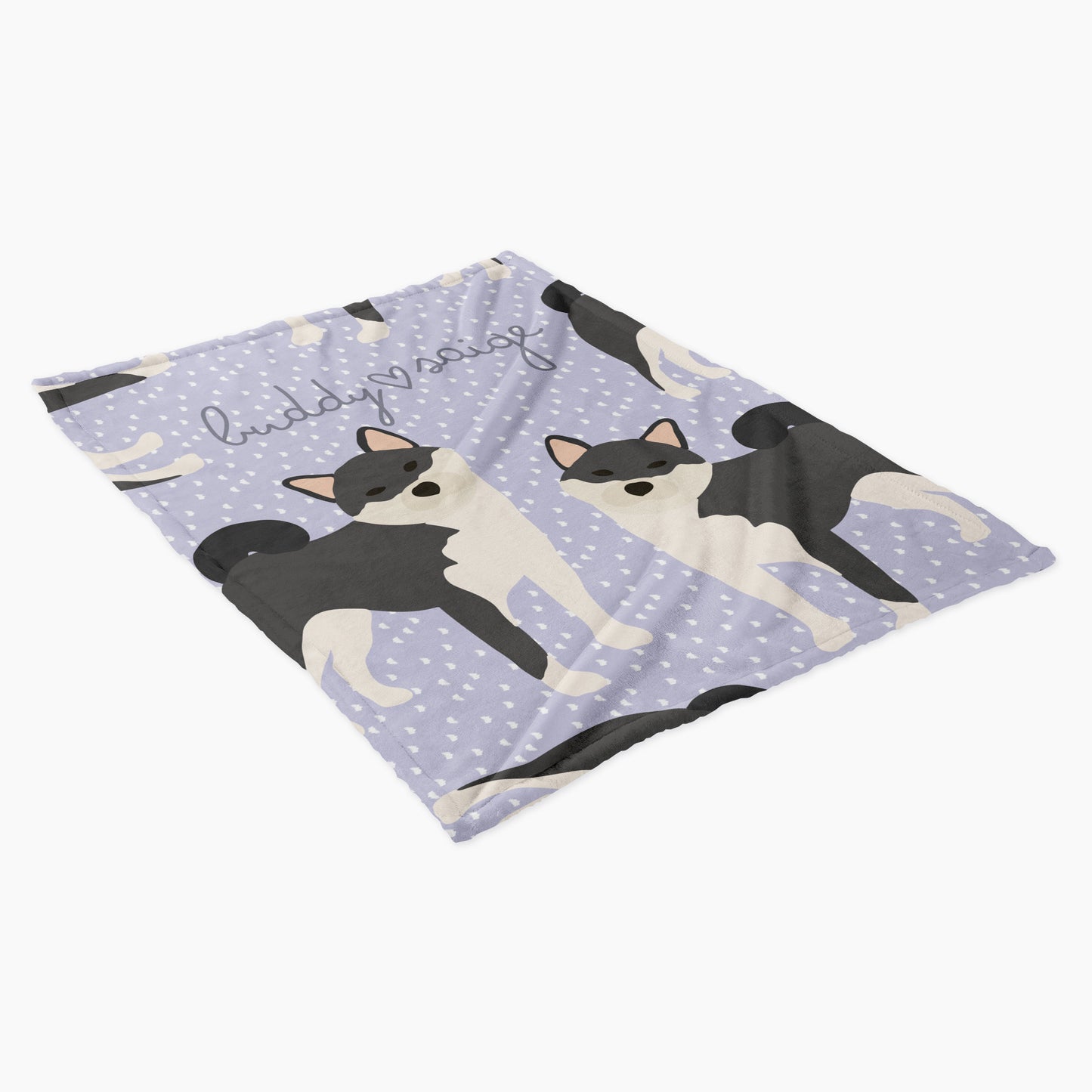Shiba Inu Dog Personalised Baby Blanket