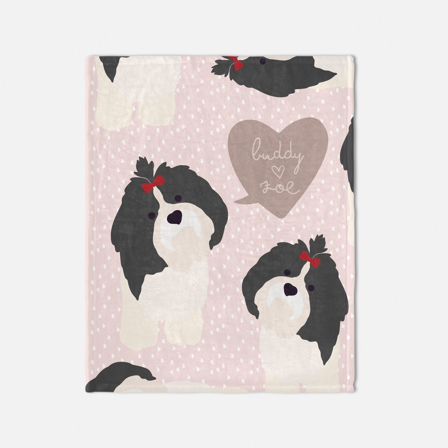 Shih Tzu Dog Personalized Baby Blanket