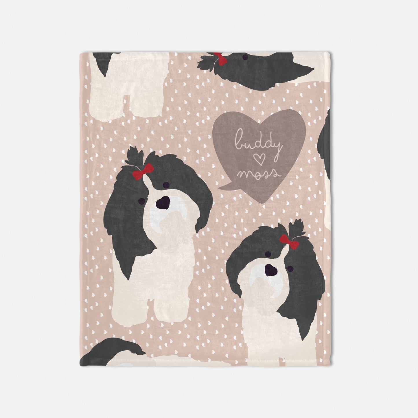 Shih Tzu Dog Personalized Baby Blanket