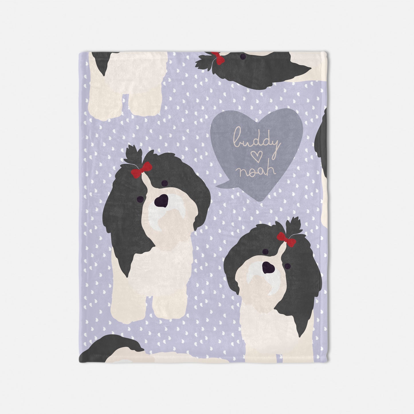 Shih Tzu Dog Personalized Baby Blanket