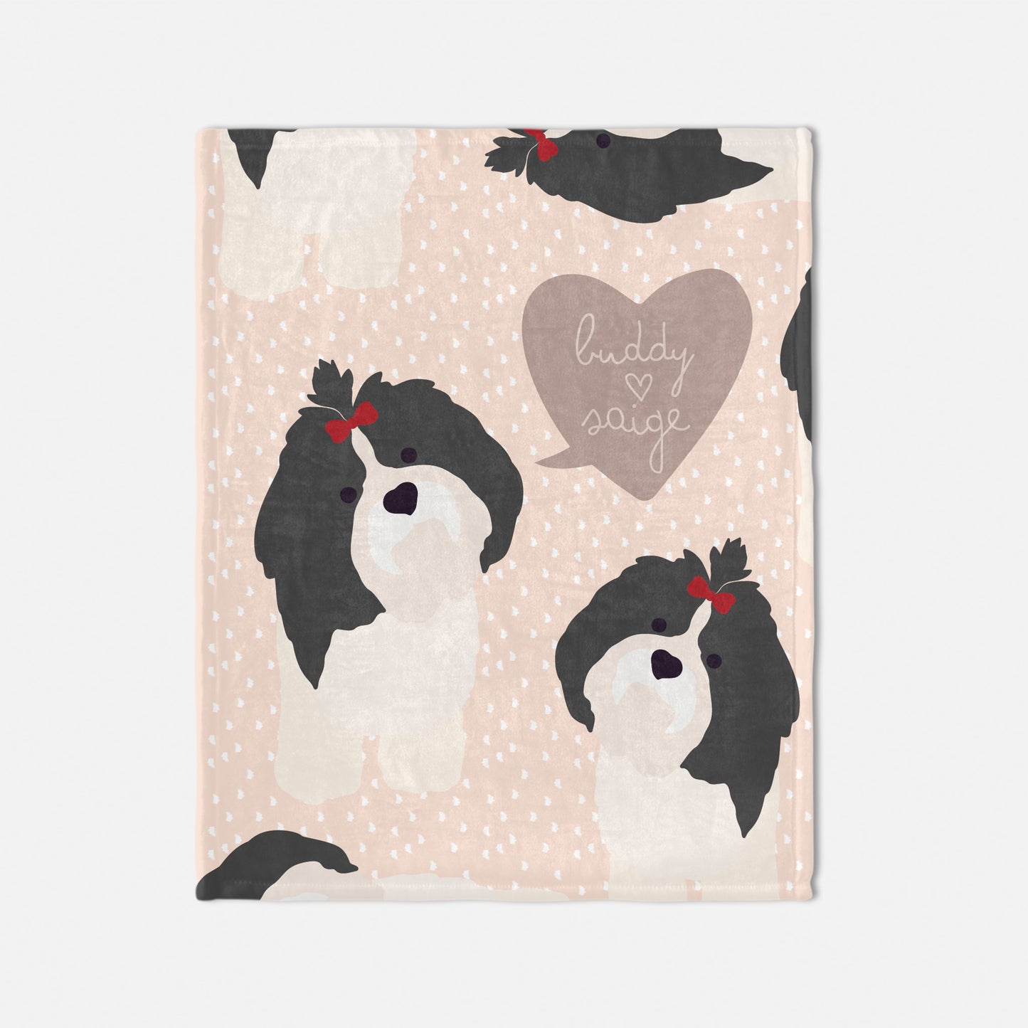 Shih Tzu Dog Personalized Baby Blanket
