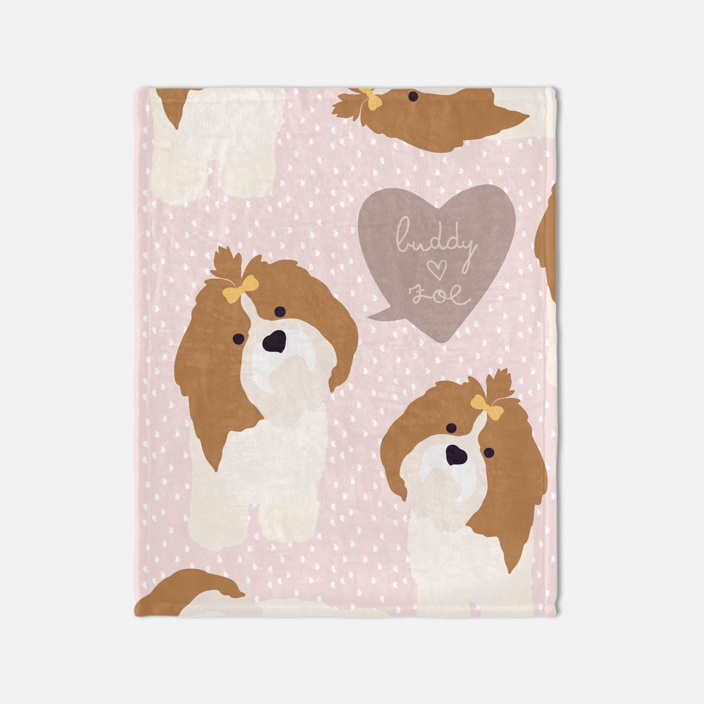 Shih Tzu Dog Personalized Baby Blanket