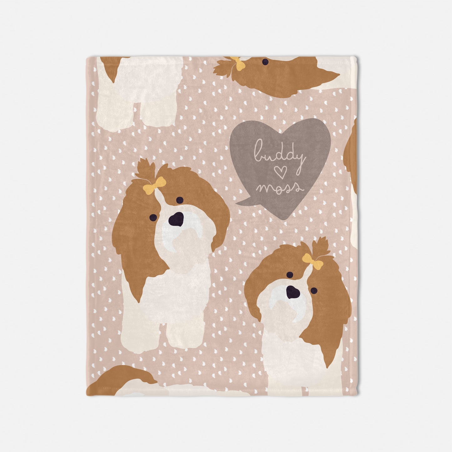 Shih Tzu Dog Personalized Baby Blanket