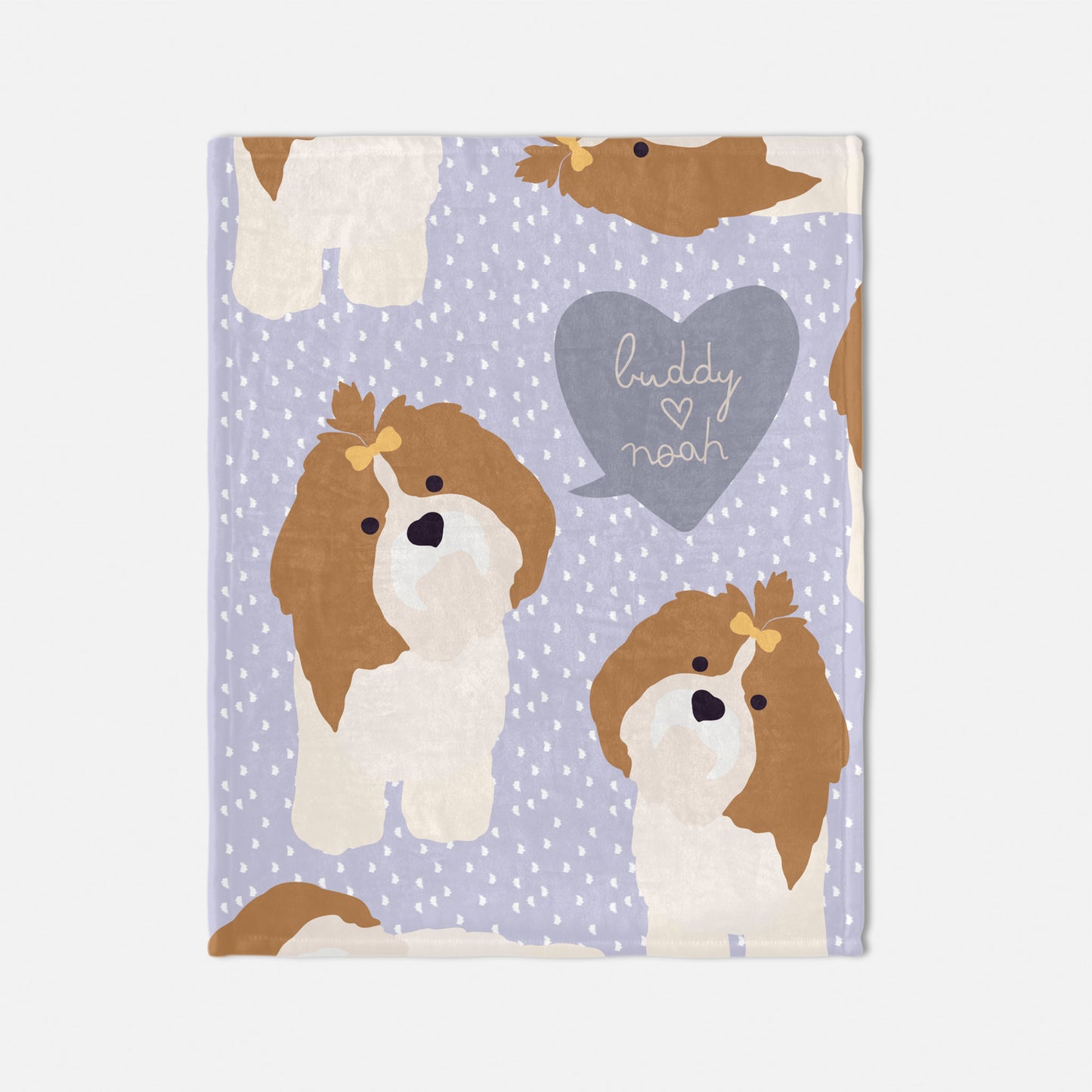 Shih Tzu Dog Personalized Baby Blanket