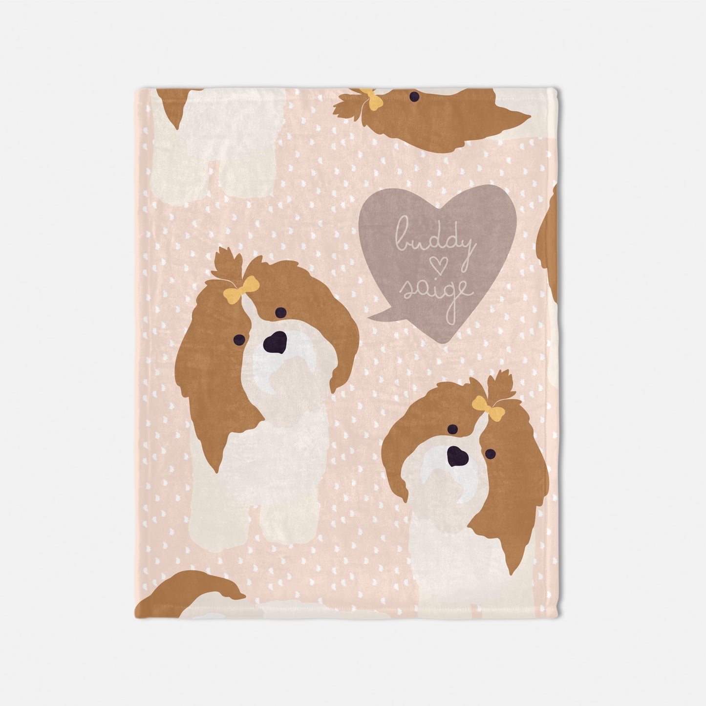 Shih Tzu Dog Personalized Baby Blanket