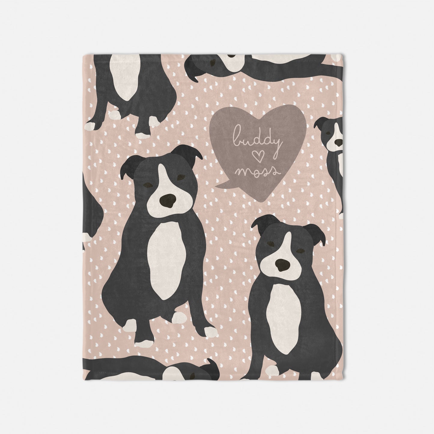 Staffordshire Bull Terrier Dog Personalized Baby Blanket