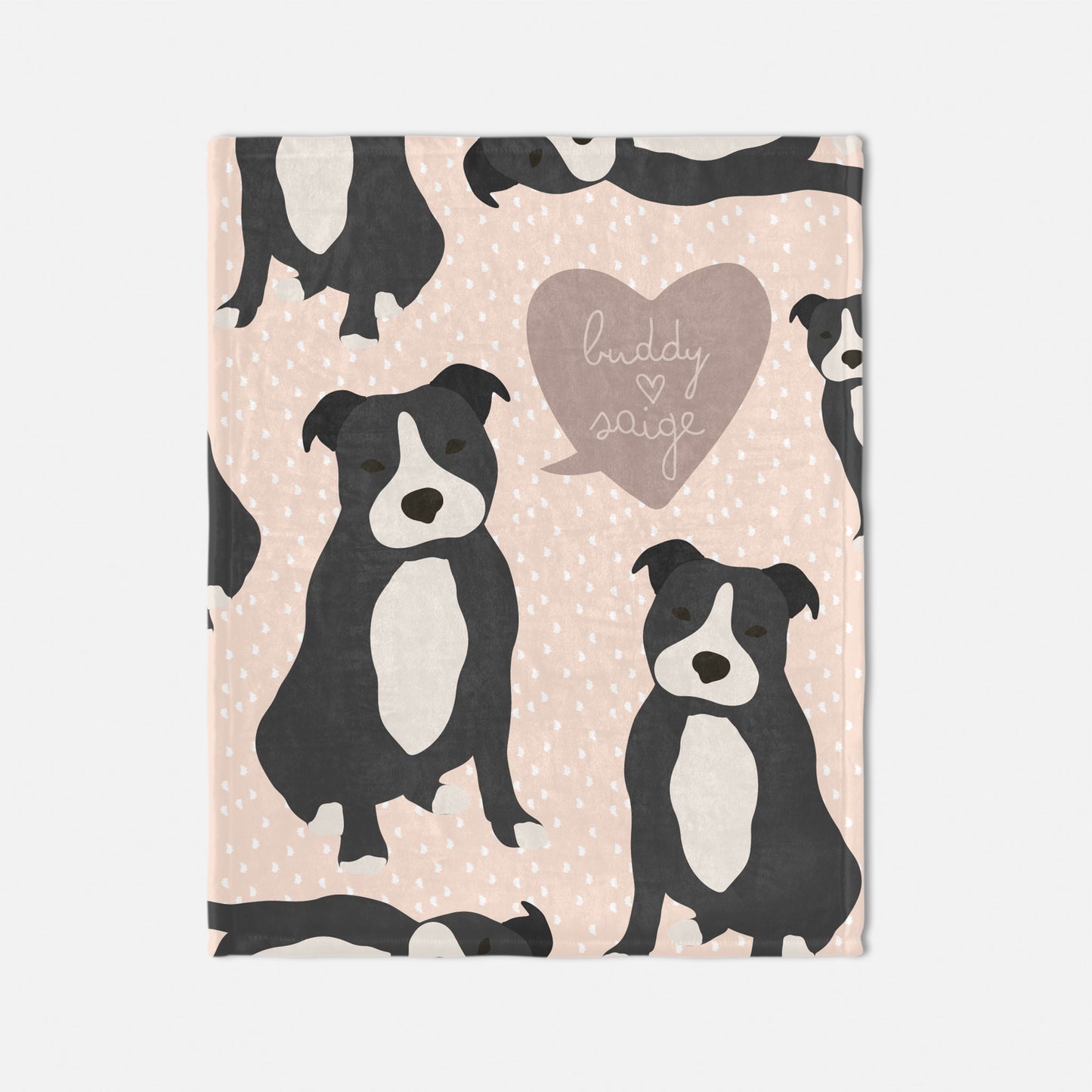 Staffordshire Bull Terrier Dog Personalized Baby Blanket