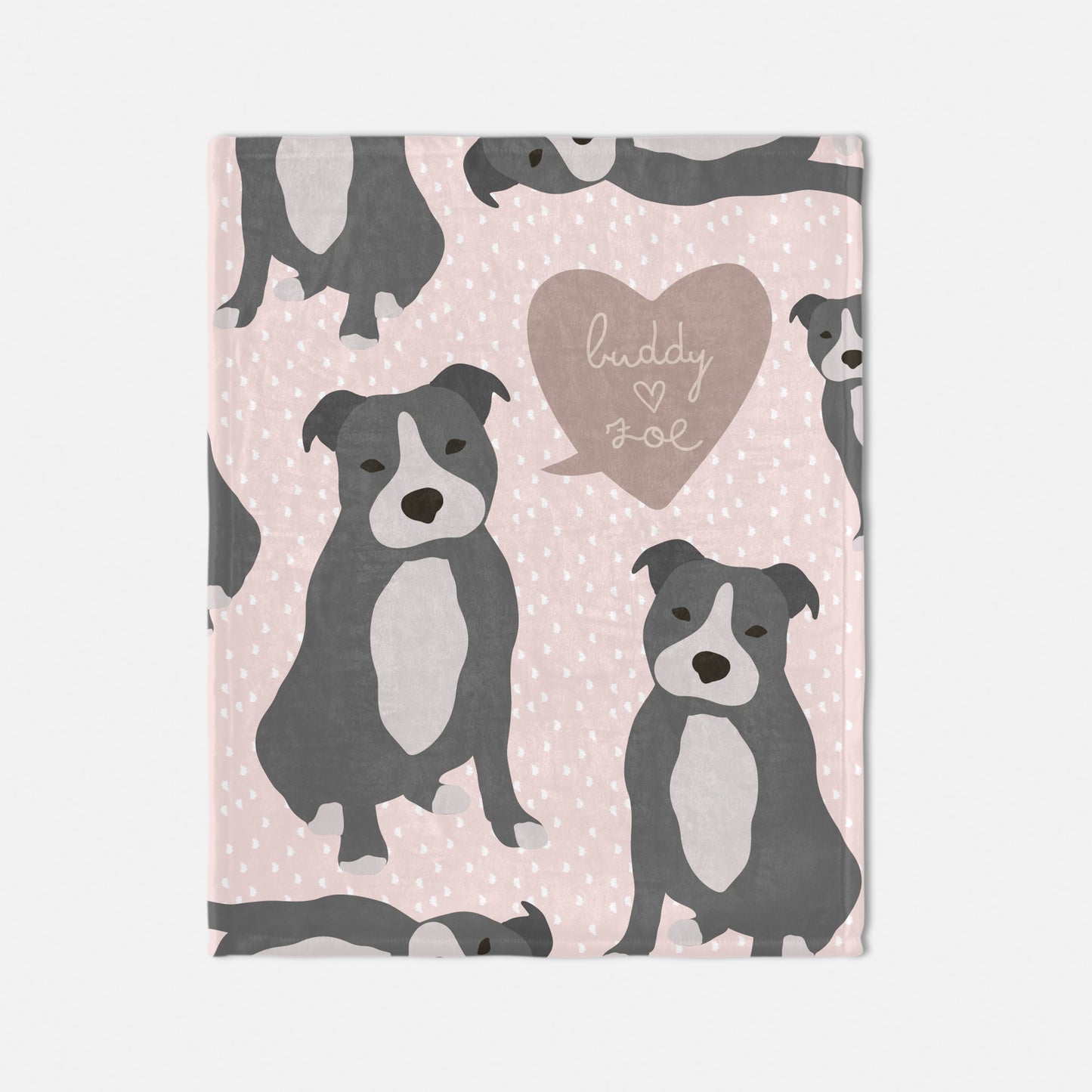 Staffordshire Bull Terrier Dog Personalized Baby Blanket