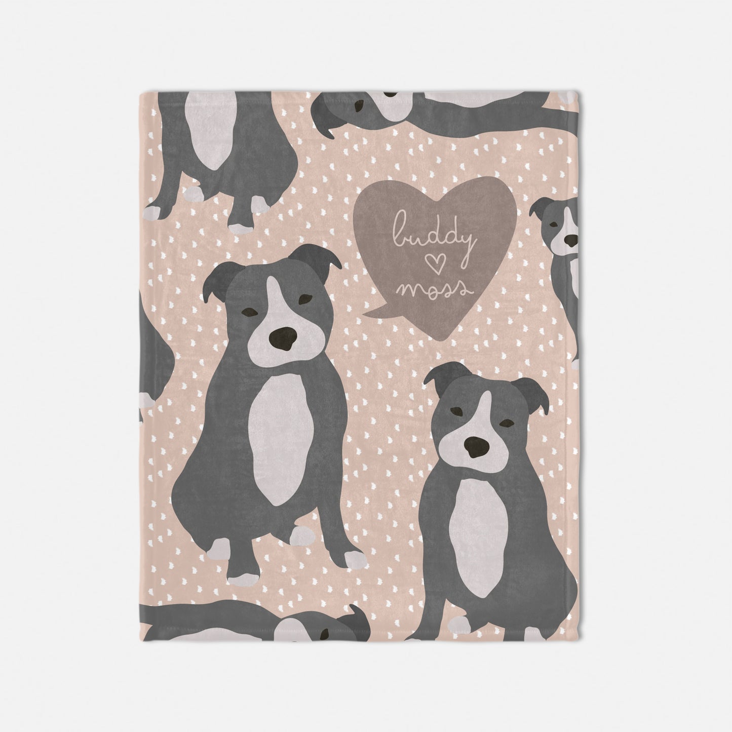 Staffordshire Bull Terrier Dog Personalized Baby Blanket