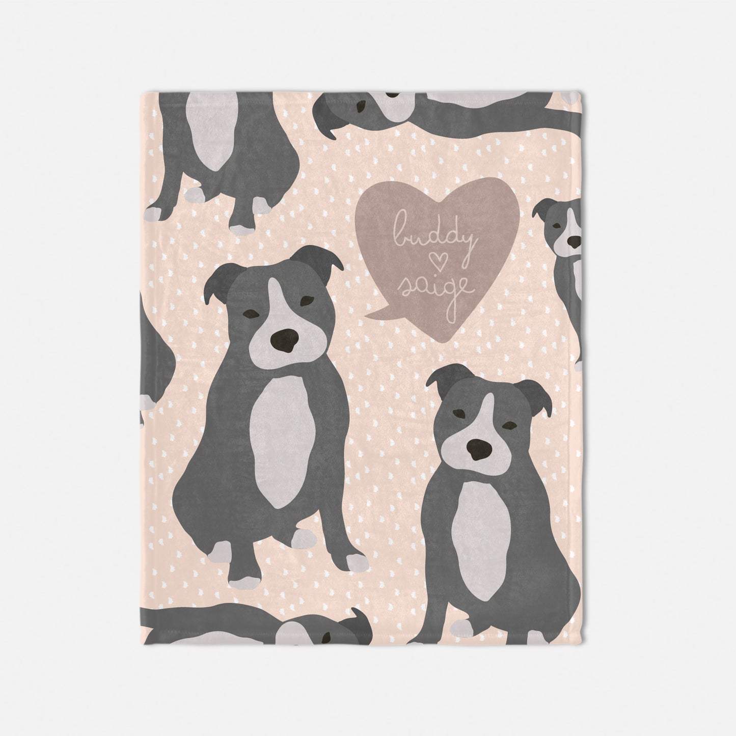 Staffordshire Bull Terrier Dog Personalized Baby Blanket