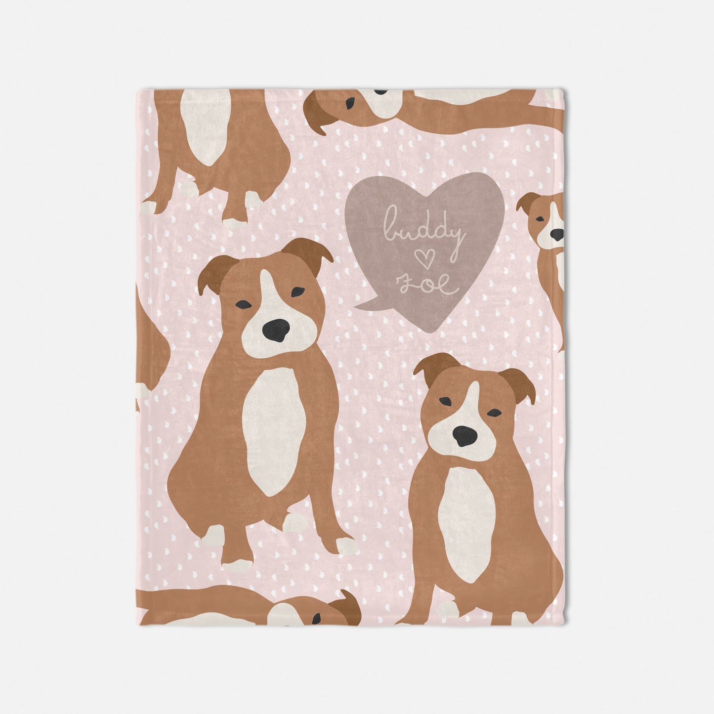 Staffordshire Bull Terrier Dog Personalized Baby Blanket