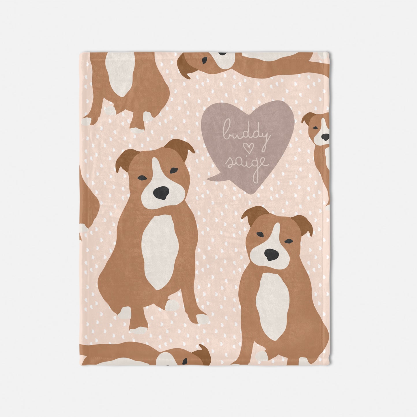 Staffordshire Bull Terrier Dog Personalized Baby Blanket