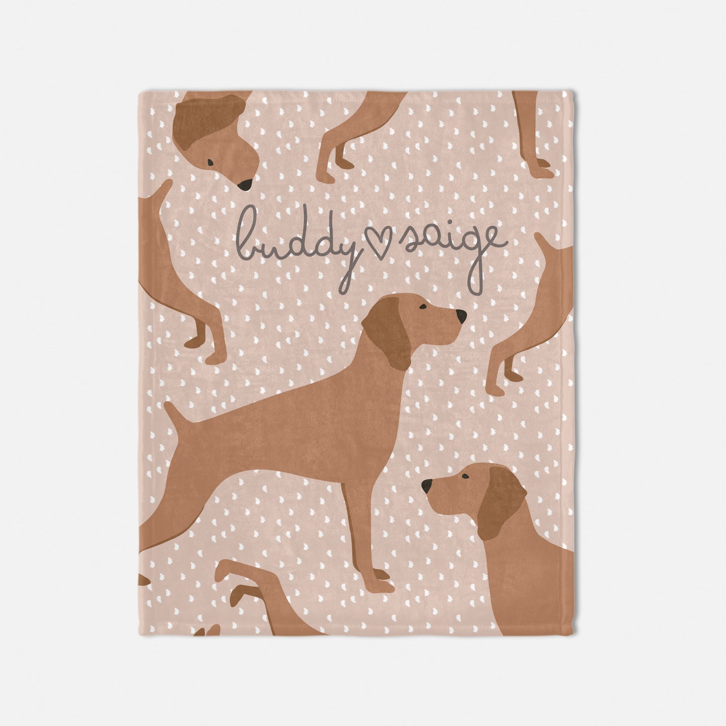 Vizsla Dog Personalized Baby Blanket