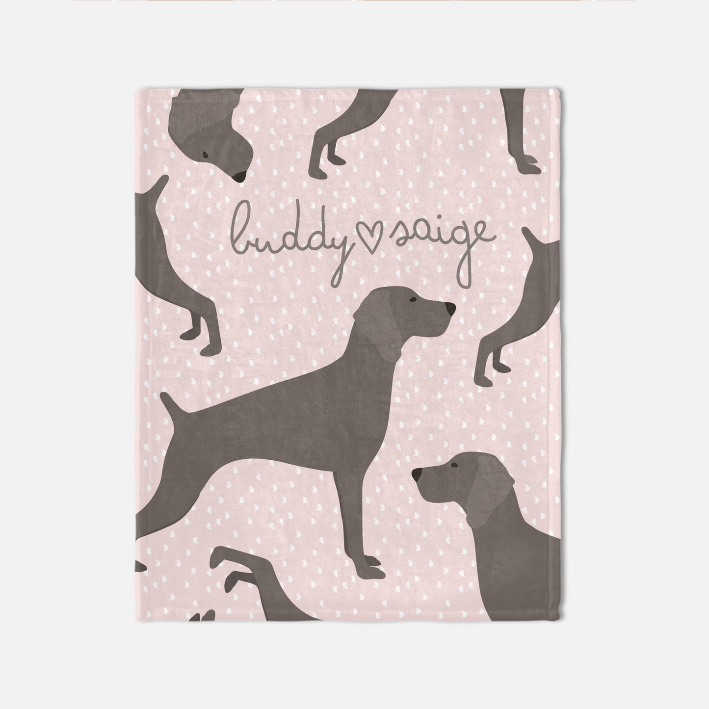 Weimaraner Dog Personalized Baby Blanket