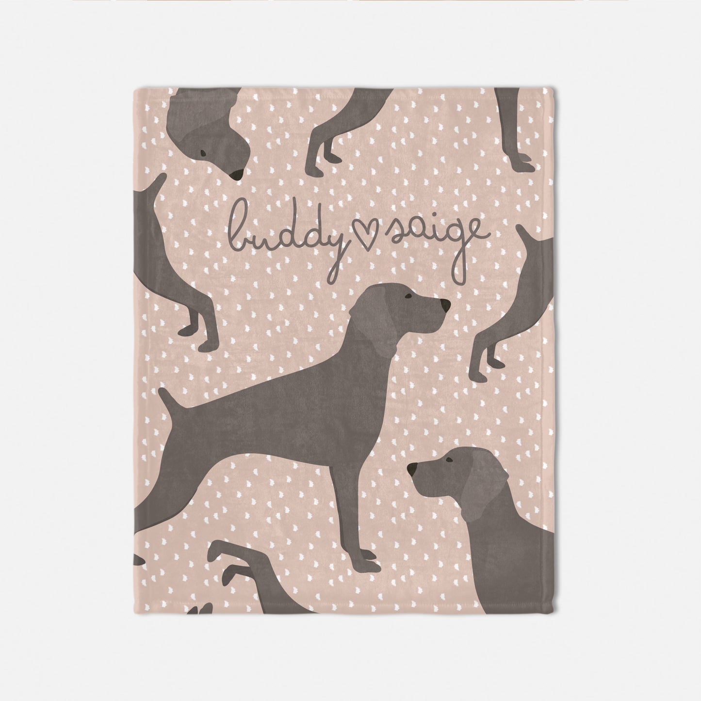 Weimaraner Dog Personalized Baby Blanket