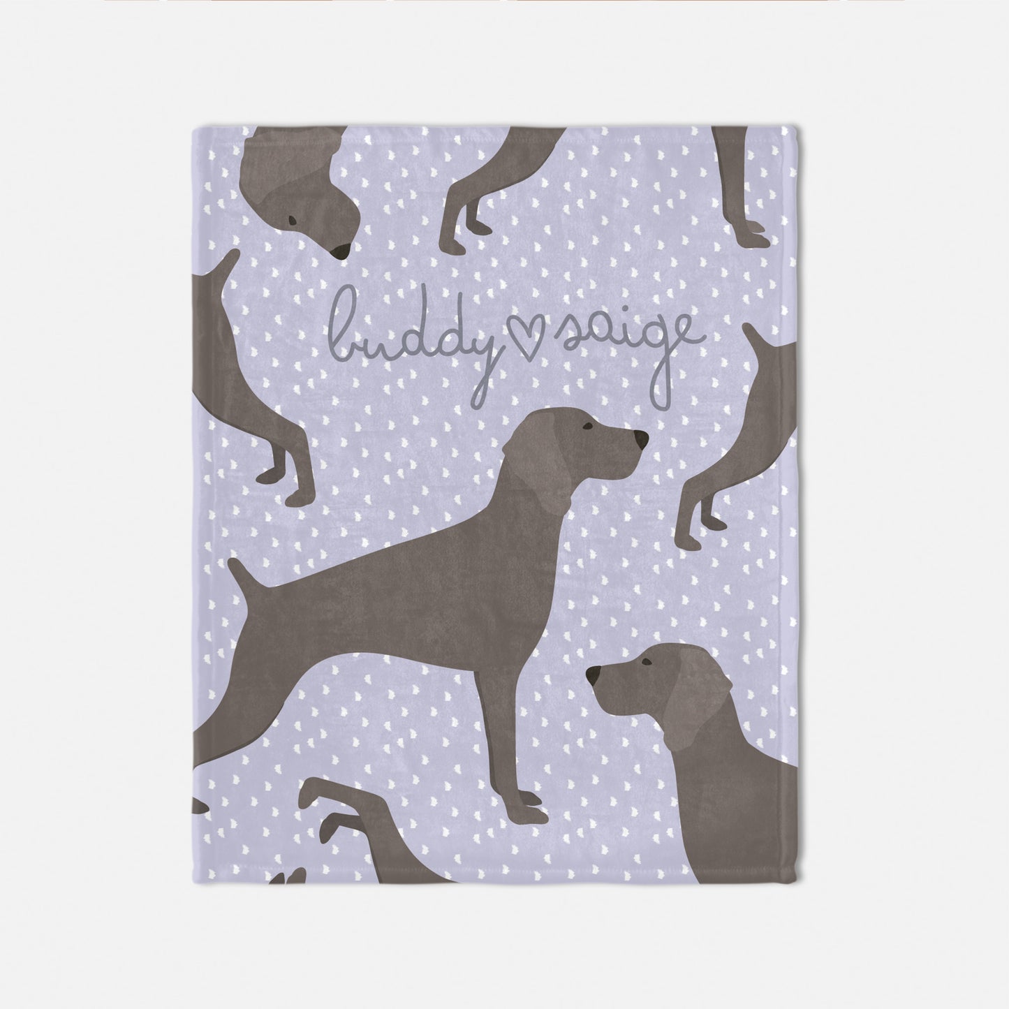 Weimaraner Dog Personalized Baby Blanket