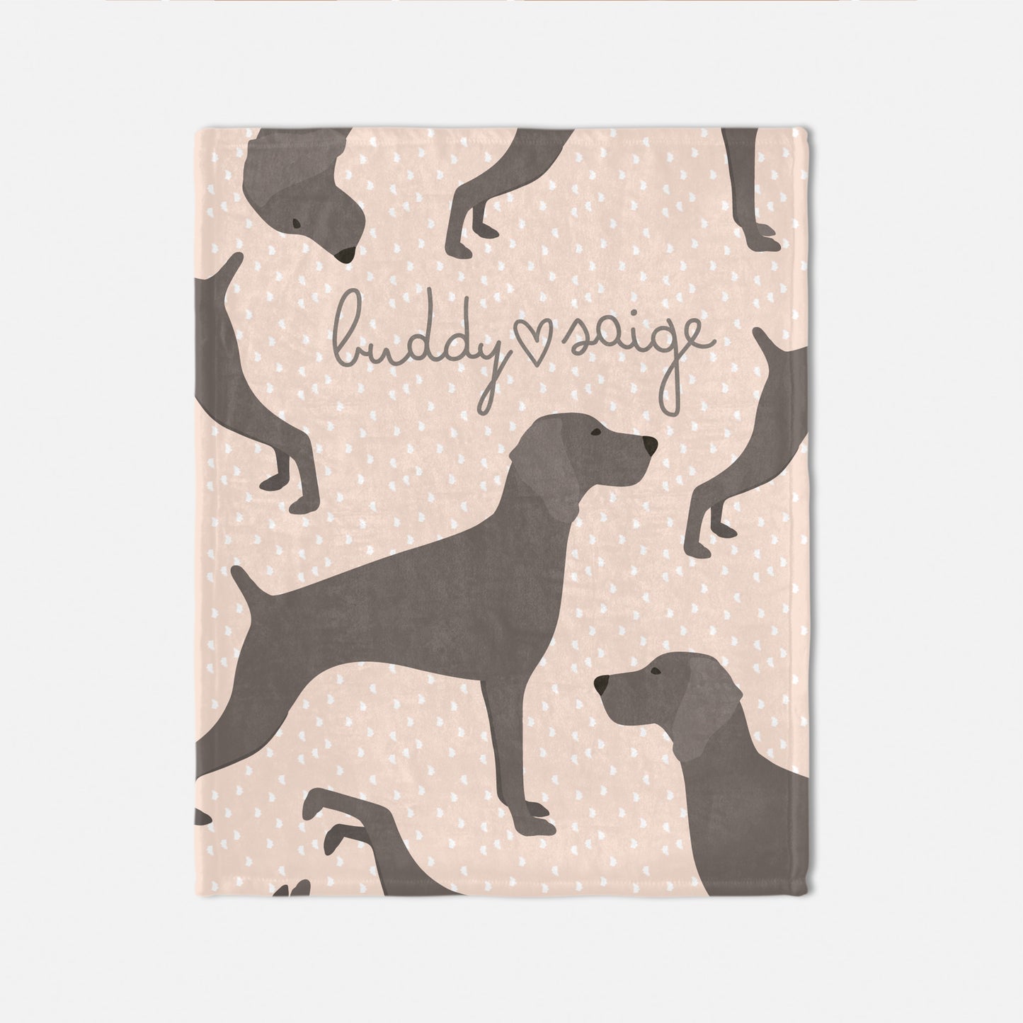 Weimaraner Dog Personalized Baby Blanket
