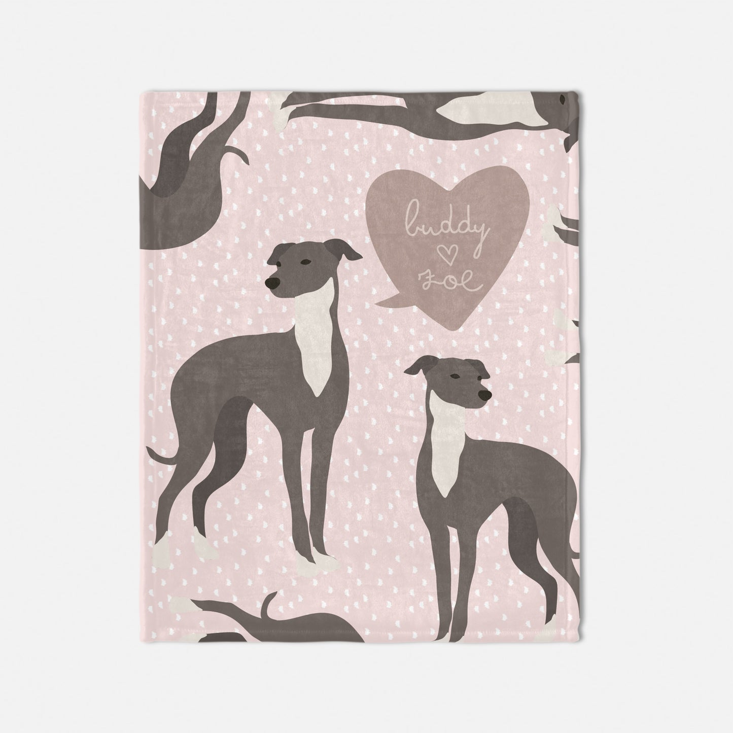 Whippet Dog Personalized Baby Blanket