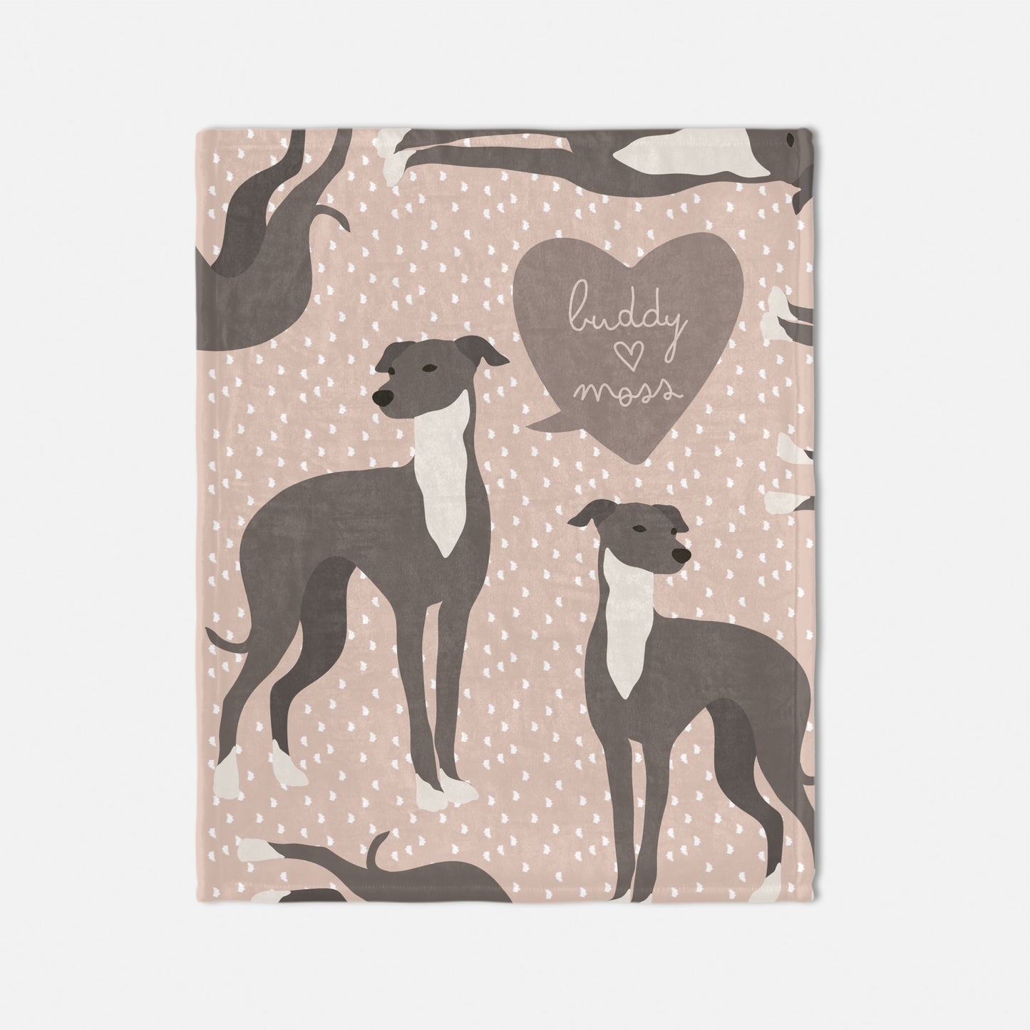 Whippet Dog Personalized Baby Blanket