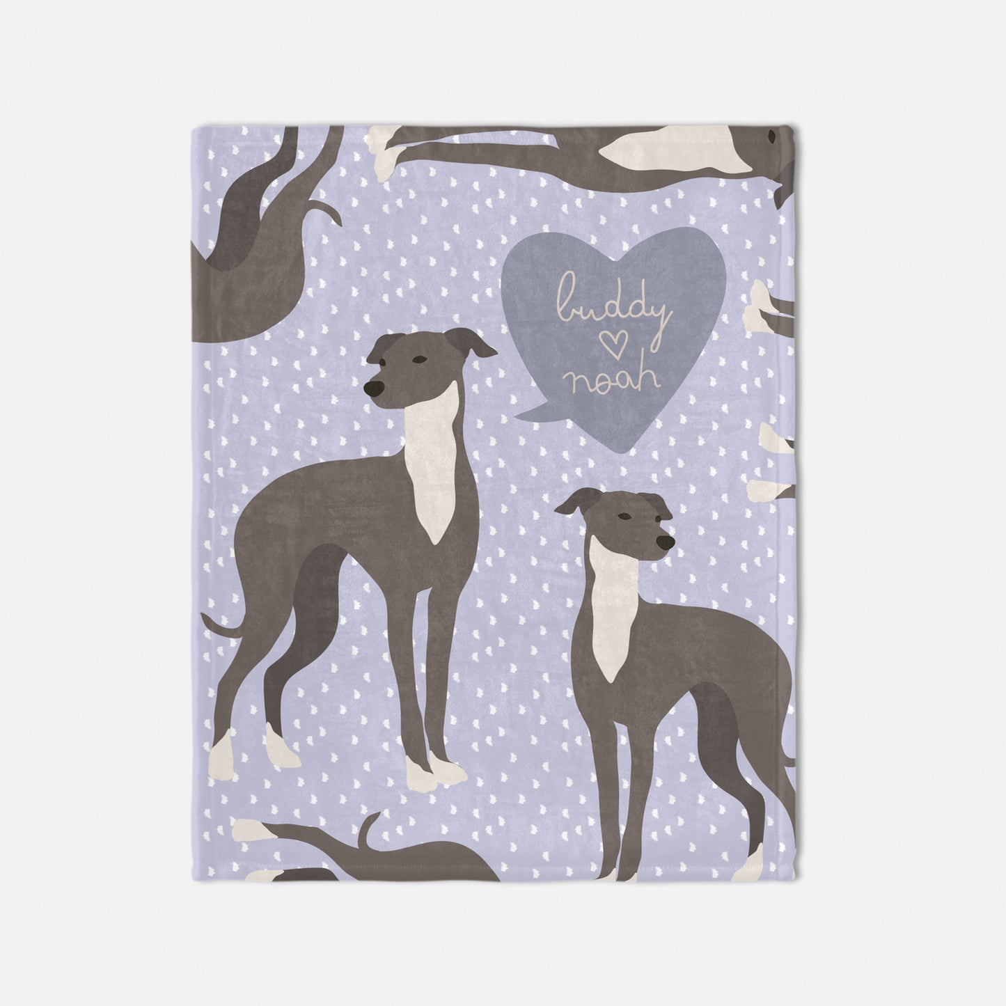 Whippet Dog Personalized Baby Blanket