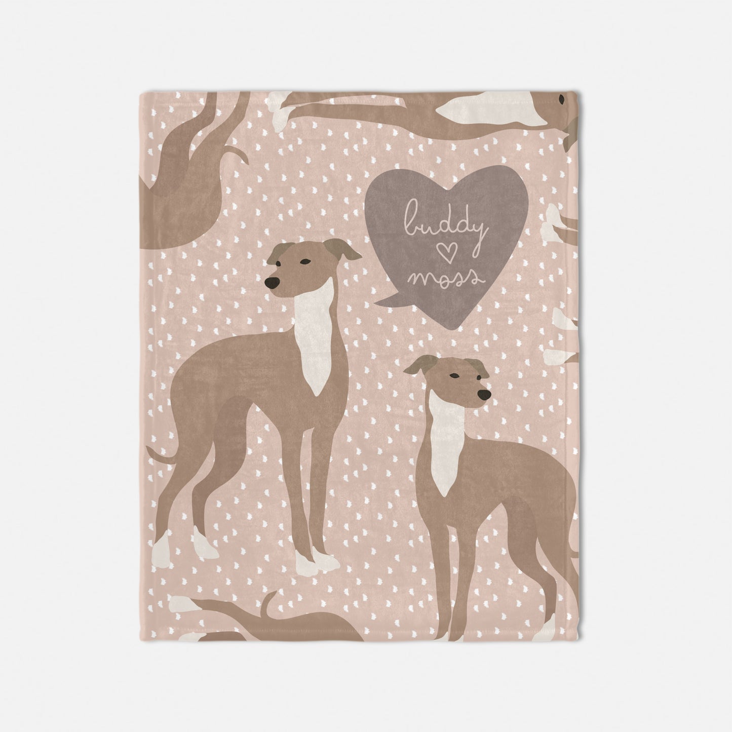Whippet Dog Personalized Baby Blanket