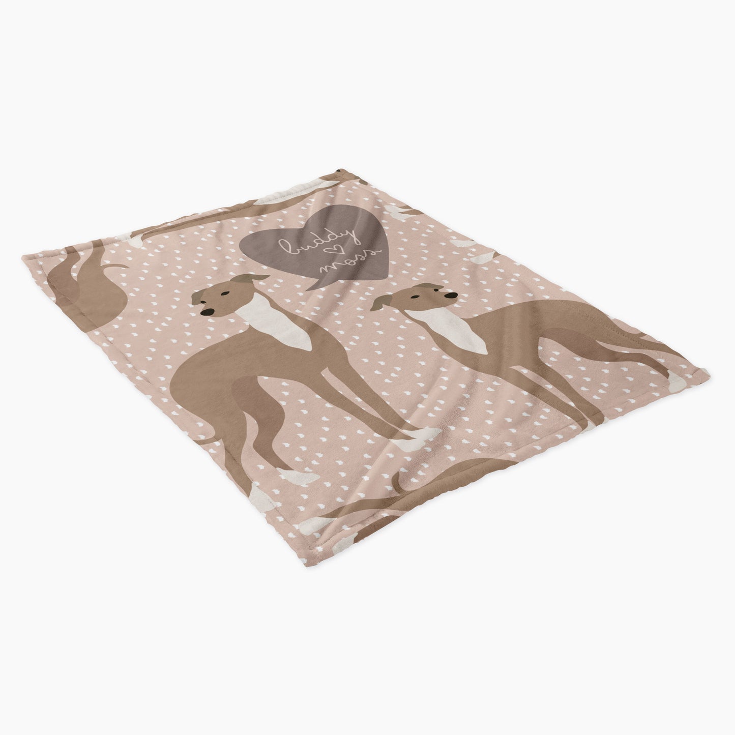 Whippet Dog Personalized Baby Blanket