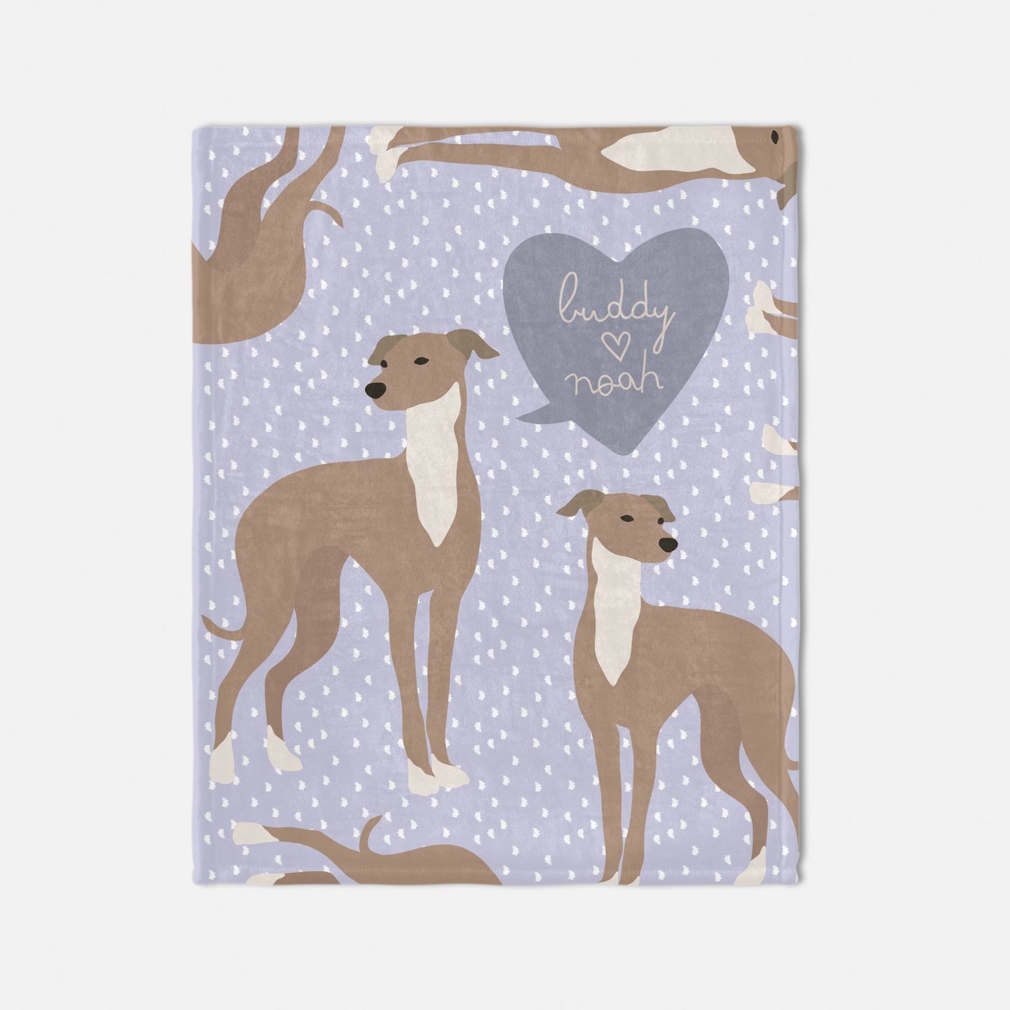 Whippet Dog Personalized Baby Blanket