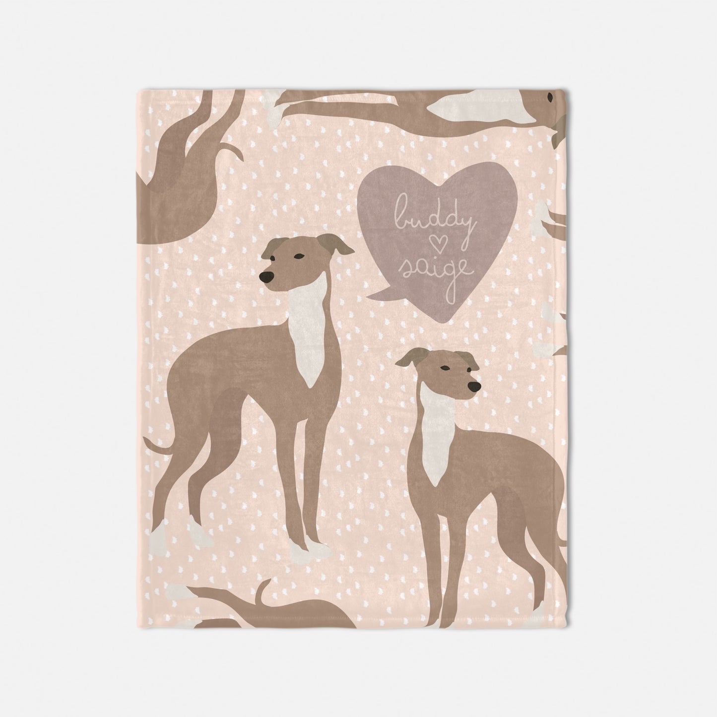 Whippet Dog Personalized Baby Blanket