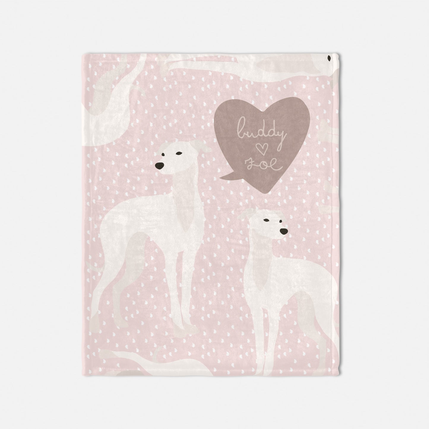 Whippet Dog Personalized Baby Blanket