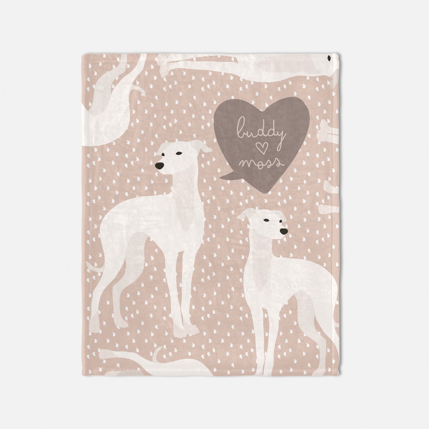 Whippet Dog Personalized Baby Blanket