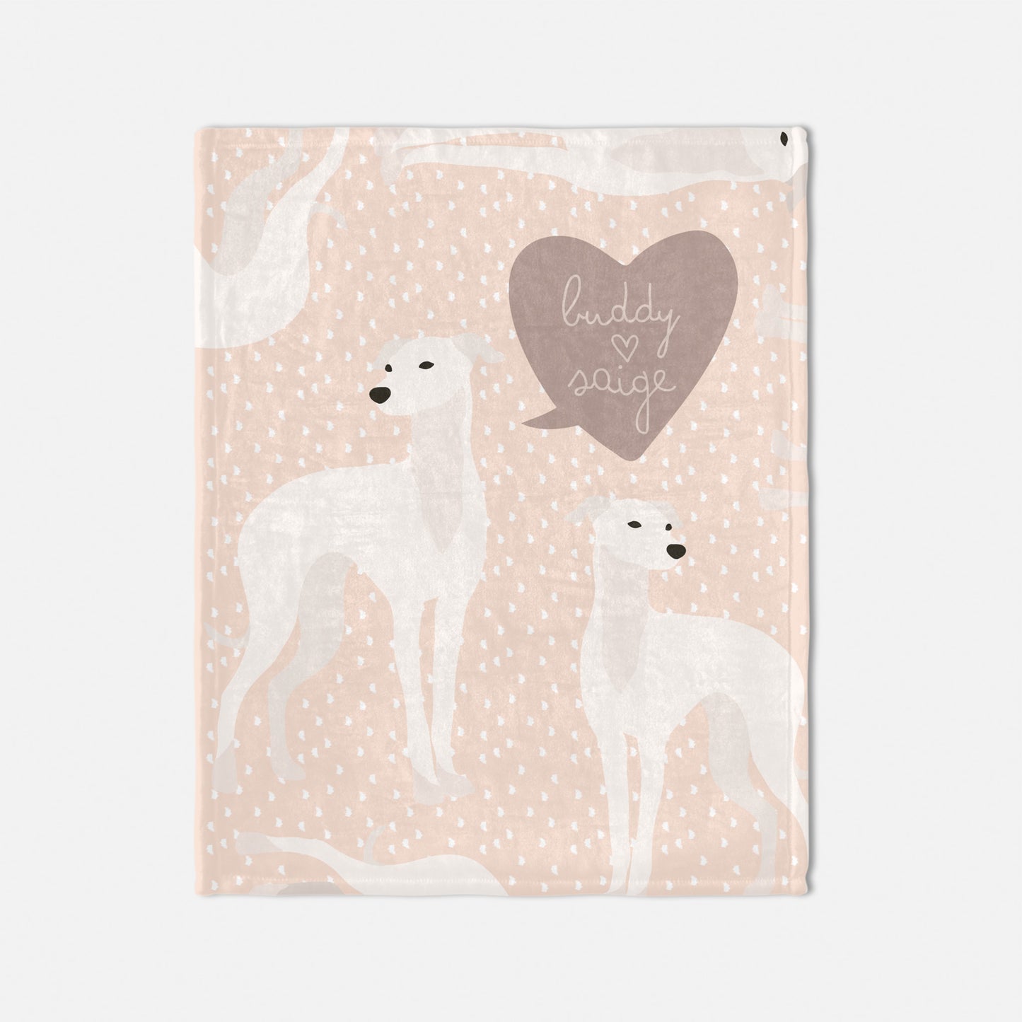 Whippet Dog Personalized Baby Blanket
