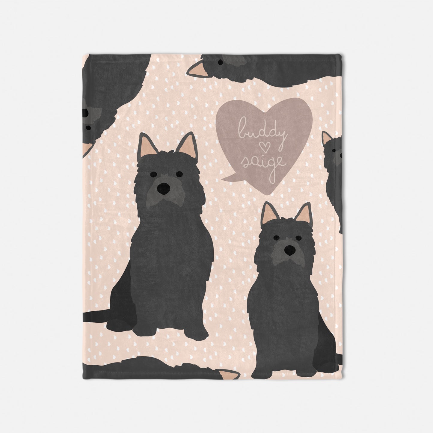 Yorkshire Dog Personalized Baby Blanket