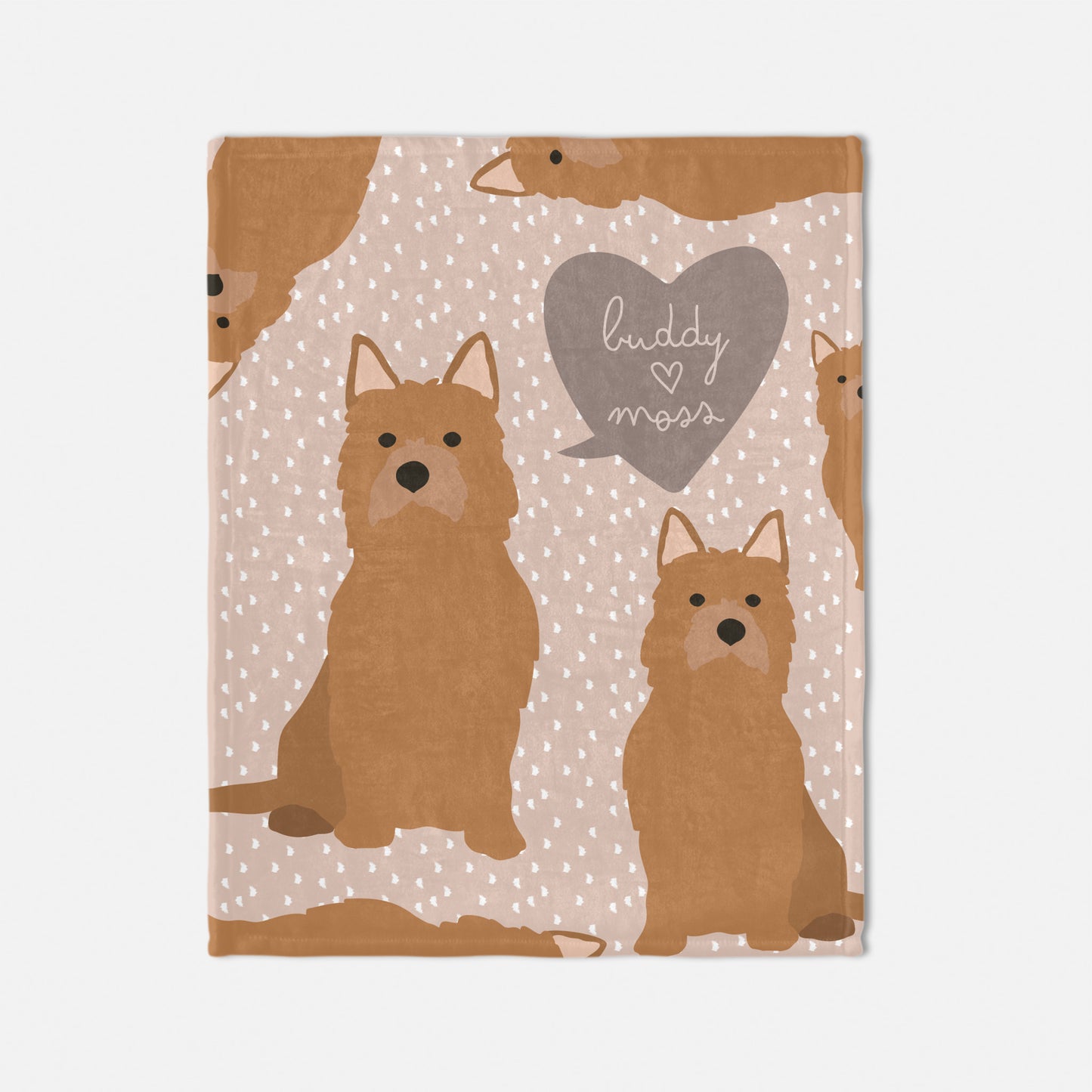 Yorkshire Dog Personalized Baby Blanket