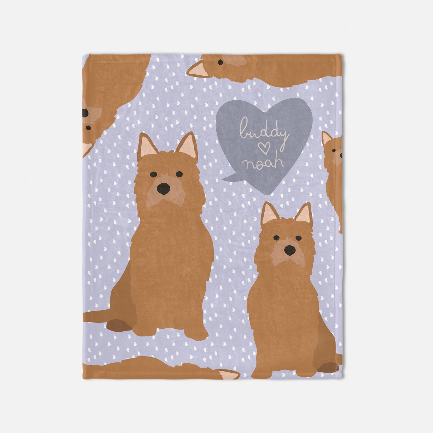 Yorkshire Dog Personalized Baby Blanket