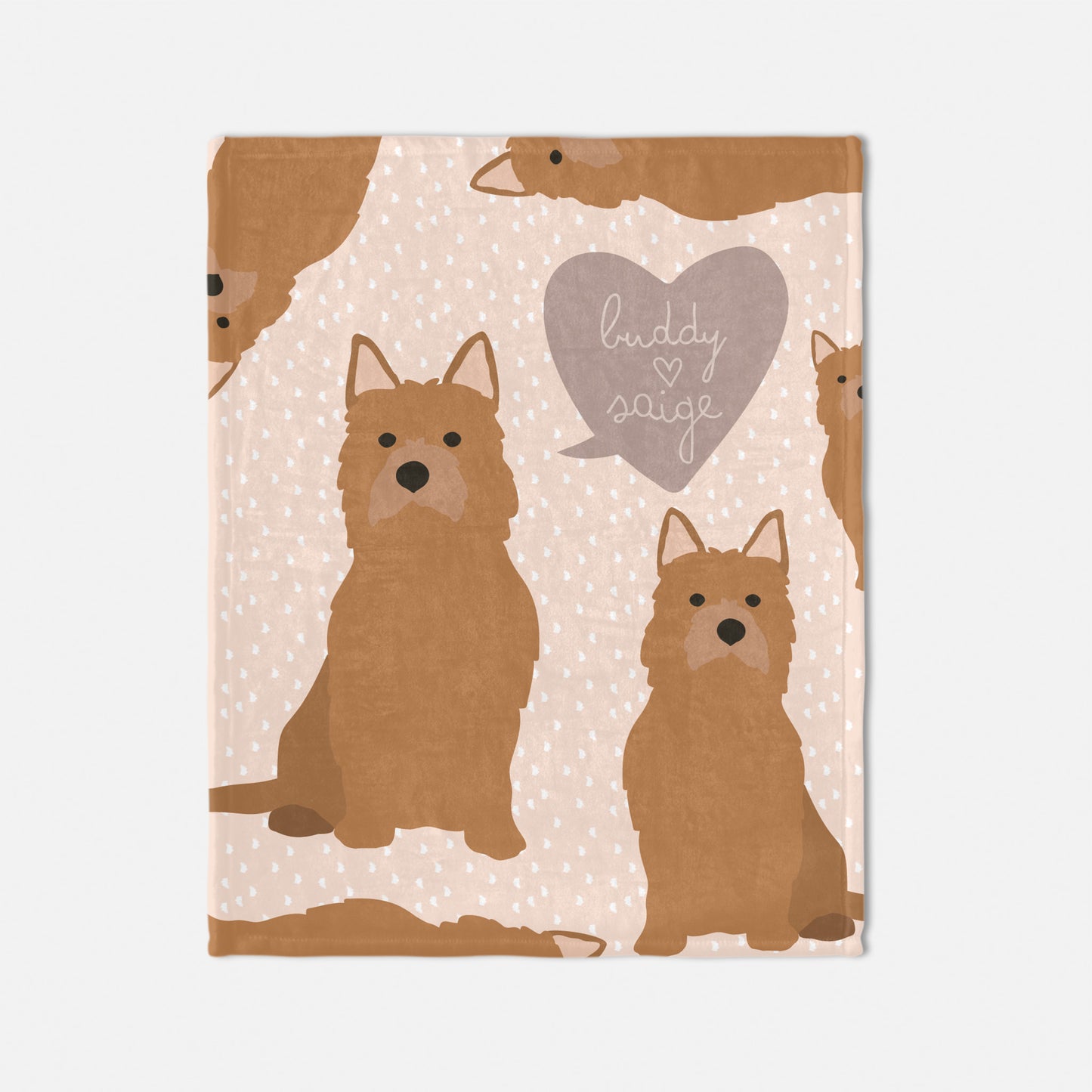 Yorkshire Dog Personalized Baby Blanket