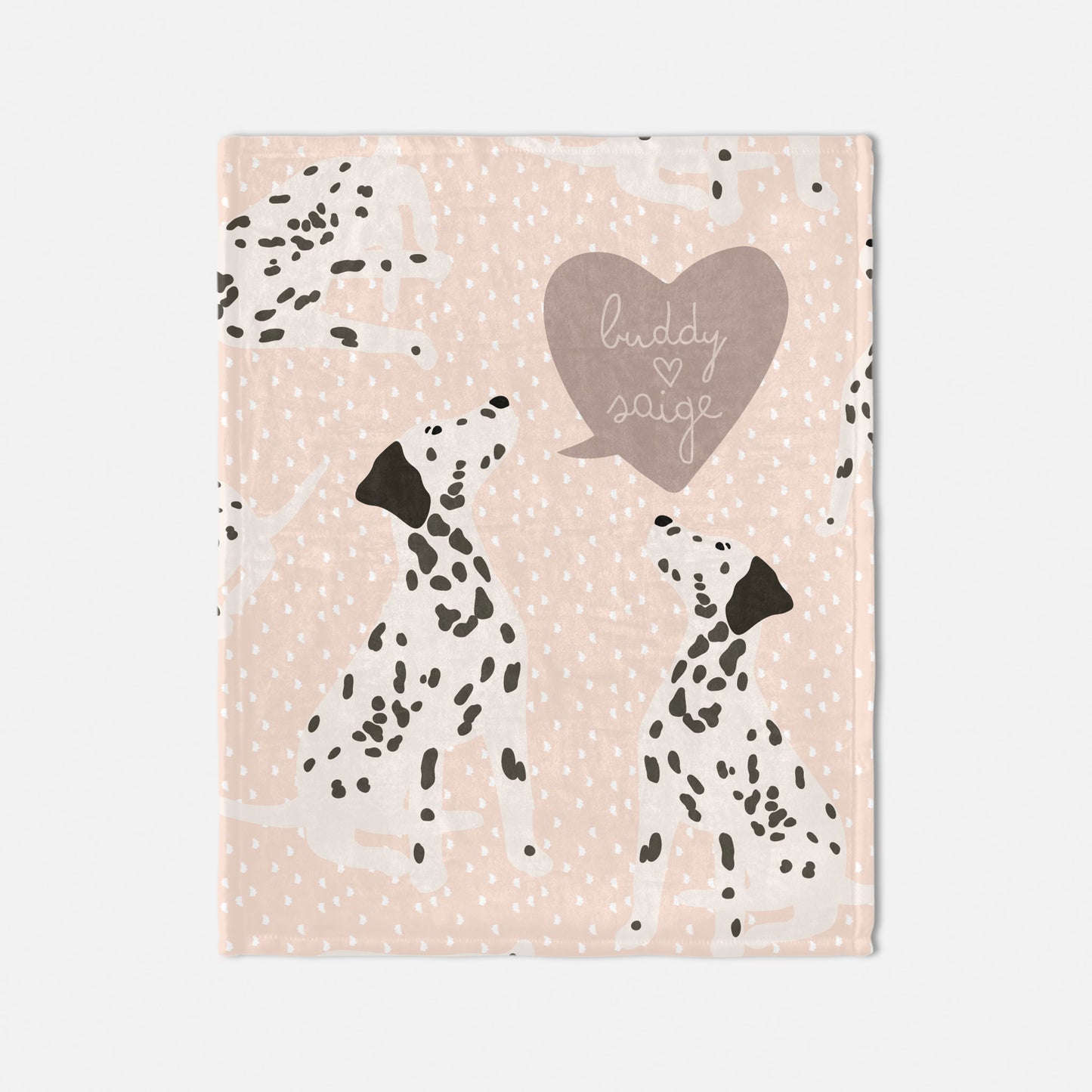 Dalmatian Dog Personalized Baby Blanket